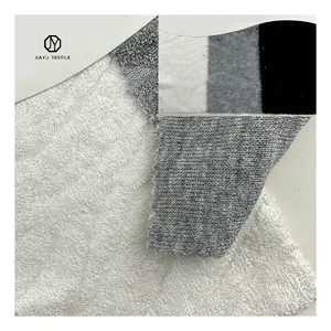 290gsm knitted 75 rayon 25 polyester soft white/black/gray towelling terry fabric for Home textile bedding bathrobe