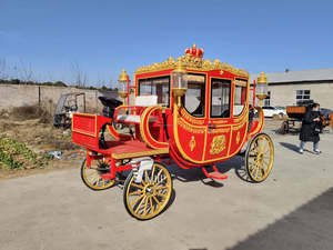 Calèche Électrique Écologique pour Chevaux, Calèche Princesse Douce et Rêveuse, Calèche Royale à Châssis Renforcé pour Zones Scéniques Écologiques - Product Image 6