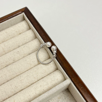 Perle ronde naturelle d'eau douce semi-percée, pendentif et bague en perle pour la fabrication de bijoux féminins, accessoire en gros pour la vente en vrac