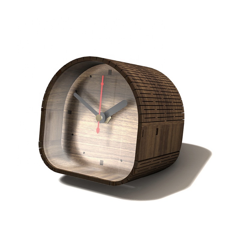 China Manufacturer Cheap Unique Wooden Puzzle Table Clock