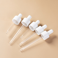 EU-Beauty 18mm 20mm Plastique Or Argent Bouchon compte-gouttes Sérum Verre Bouchon compte-gouttes Avec Paille