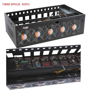 Factory Direct Sale Complete 8 GPU Server <strong>Rig</strong> with 70mm Space 8 Gpu ATX Style Rack with Power Supply and Fan in Stock - Product Image 1