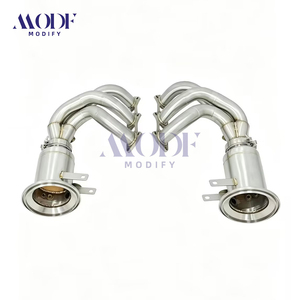 Collettori di Scarico in Acciaio Inox a Lunghezza Uguale con Catalizzatori Sportivi per Porsche 911 992 <span class=keywords><strong>GT3</strong></span> GT3RS - Sistema di Miglioramento Prestazioni - Product Image 1