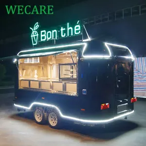 WECARE kustom katering Mobile Bar jus BBQ makanan Trailer Remolque Pizza Kopi Makanan Cepat truk dengan peralatan dapur lengkap