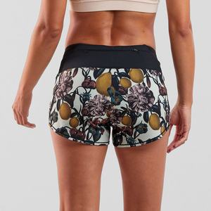 Pantalones de compresión de algodón activo con bolsillo de malla, cintura alta, negros, atléticos 2 en 1, shorts de running para mujer - Product Image 2