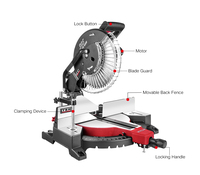 Scie à onglet 220V 1800W |   Scie circulaire électrique industrielle et DIY pour le travail du bois et la découpe des métaux 50Hz