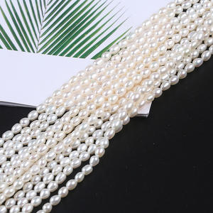 Promotion pour perles de culture d'eau douce blanches de 3-4 mm, perles naturelles pour la fabrication de bijoux, colliers, accessoires, perles colorées avec trou traversant - Product Image 4