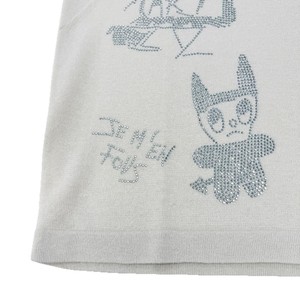 2025 Áo Thun Nữ Ngắn Tay dệt kim khoan nóng kiểu Âu Mỹ dáng rộng hợp thời trang mỏng hoạt hình đường phố cao phía trước Hàn Quốc - Product Image 2