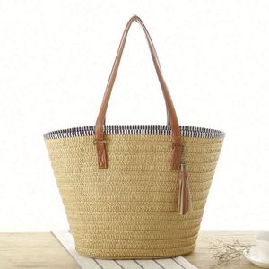Wholesale Summer <b>Beach</b> Tote <b>Bag</b> Fashion Tassel Pendant <b>Large</b> Capacity Handbag Single Shoulder Straw <b>Bag</b> - Product Image 3