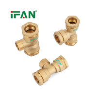 Raccord en laiton à filetage femelle IFAN, raccords à compression en laiton, union à connexion rapide, accessoires pour la plomberie et l'alimentation en eau