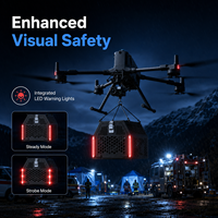 Boîte de transport pour drone 8L, charge utile 5 kg, conteneur de transport UAV avec système de déverrouillage électrique à double porte