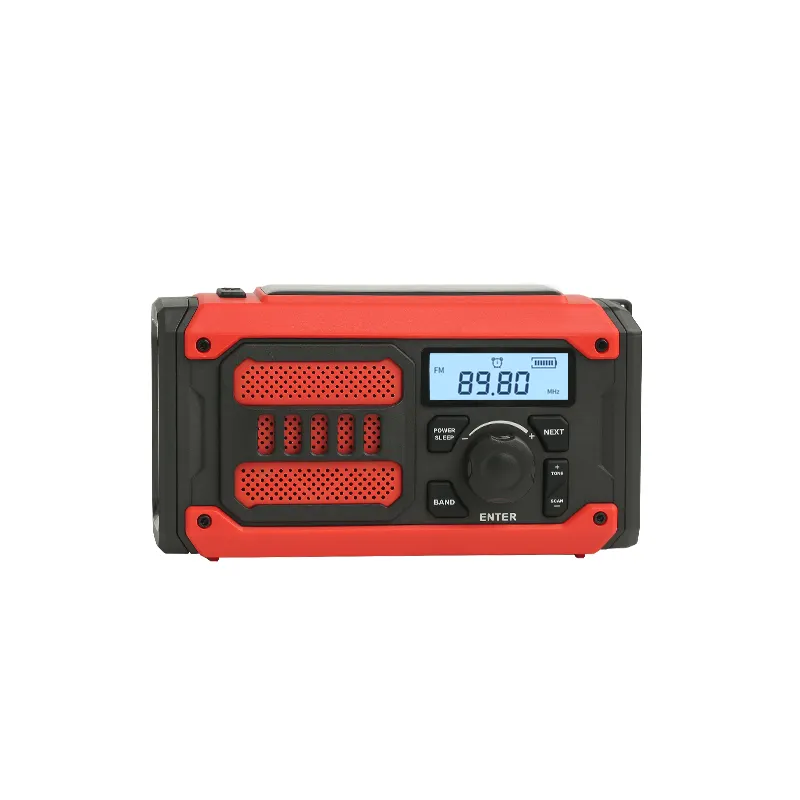 Factory Direct Sales Emergency Solar Power Bank Radio 2000MAH Outdoor Camping Hand Crank Generator