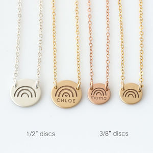 <span class=keywords><strong>Collana</strong></span> <span class=keywords><strong>con</strong></span> Ciondolo a Disco in Acciaio Inossidabile Dorato, Gioielli alla Moda, <span class=keywords><strong>Collana</strong></span> Personalizzabile <span class=keywords><strong>con</strong></span> <span class=keywords><strong>Incisione</strong></span> 'Rainbow Mama' per Donne, Regalo di Compleanno - Product Image 3