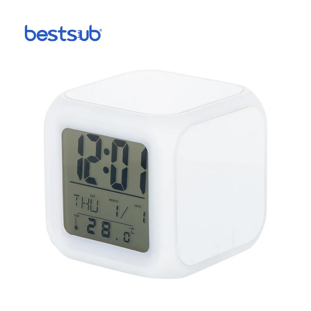 LEDW-7C BestSub 도매 빛나는 Led 7 색 변색 디지털 알람 시계