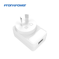 Adaptateur secteur mural USB-A blanc 5V 0.5A 1A 1.5A 2A 2.5A 3A avec prises US EU UK AU PSE SAA BIS KC Indien Émirats Arabes Unis ECAS