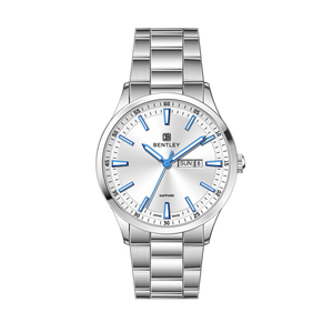 นาฬิกาควอตซ์สแตนเลสสตีลสุดหรูสำหรับผู้ชายหน้าปัดคริสตัล Miyota Movement 42มม. - Product Image 1