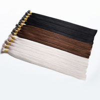 Extensions de cheveux en kératine à micro-anneaux et nano-anneaux, cheveux naturels originaux double drawn blonds européens pour salon de coiffure