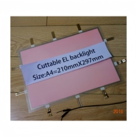 Retroiluminación EL Cortable con Múltiples Electrodos. Cortado en cualquier forma, como texto o patrón. Permite el corte y la reconexión libres