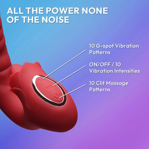 Rosen-Sexspielzeug Zungen-Vibrator Weiblicher Nippel- und Vaginal-Klitoris-Stimulator G-Punkt-Stoßdildo Vibrator für Frauen - Product Image 5