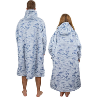 Robe de change à capuche grande taille, doublée en polaire sherpa, coupe-vent, séchage rapide, parka à fermeture éclair intégrale pour le surf, la natation, l'hiver, la plage et les activités de plein air
