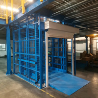 Monte-charge vertical à chaîne hydraulique sur rail de guidage sur mesure pour la logistique industrielle