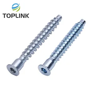 Hardware Wholesale Connector Screws M5 M7 Hexagon Socket Flat Head Screws And Bolts Iron Zinc Plated For Furniture Accessories