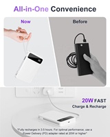Powerbank Charger Nirkabel Magnetik 27W Portabel Dua Port Output Pengisian Cepat 15W 10000mAh
