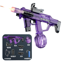 Pistolet à eau électrique unisexe avec fonction de pulvérisation lumineuse et rétroaction, en plastique, pour enfant