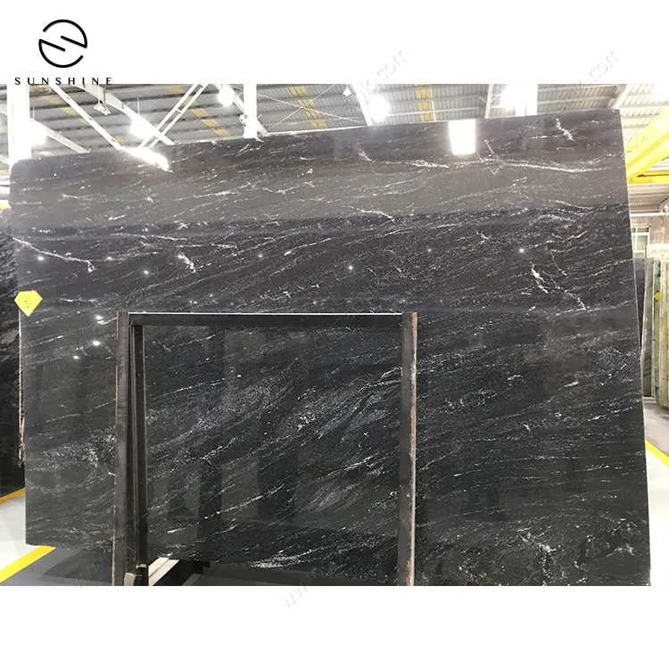 Fabrik preis über Lattea Brazil Black Granite Polierte große Luxus platten