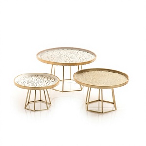 Set Of Three Metal Cake Stand With Highest Quality Metal Cake Stand For Birthday Engagement Wedding Usage - Product Image 1