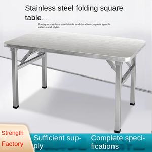 <span class=keywords><strong>Table</strong></span> rectangulaire <span class=keywords><strong>pliante</strong></span> portative d'acier inoxydable <span class=keywords><strong>pour</strong></span> la conception durable de panneau en métal d'étals de <span class=keywords><strong>marché</strong></span> de nuit de restaurant extérieur - Product Image 3