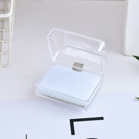 Boîte à bijoux en plastique recyclable en gros, petite boîte à bijoux transparente
