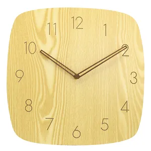 עץ דקורטיבי עגול עץ ממוסגר קיר שעון זול שעון שעון