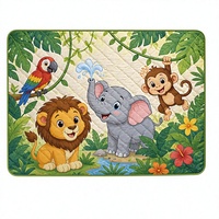 Tapis de pique-nique matelassé extra large, imperméable, pour l'extérieur, tapis de jeu jungle pour la famille, les enfants, le camping, la plage