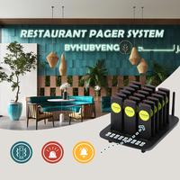 Système d'appel sans fil BYHUBYENG CS-18QM 433 MHz, portée de 800 m, pour restaurants et zones client, avec buzzers