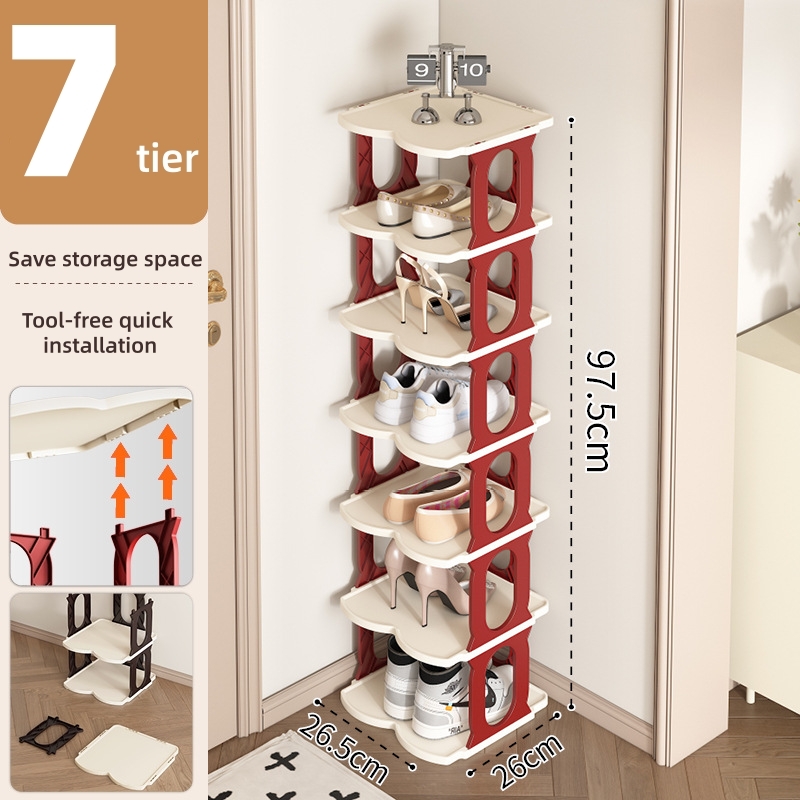 shoe rack-elegant red-7 tiers