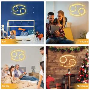 Signe d'<span class=keywords><strong>horoscope</strong></span> du zodiaque enseignes au néon pour décoration murale Constellation néon astrologie cadeaux d'anniversaire - Product Image 3