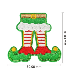 New Christmas Santa Deer Embroidery <strong>Patches</strong> Christmas Tree Snowman Embroidered Iron on Woven <strong>Patch</strong> for Clothes - Product Image 4