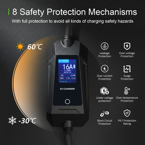 <span class=keywords><strong>Chargeur</strong></span> <span class=keywords><strong>mobile</strong></span> pour VE Gb/T <span class=keywords><strong>11kW</strong></span> <span class=keywords><strong>Triphasé</strong></span> CEE Rouge 16A IP66 Écran 2,8 pouces Recharge programmée Fourniture de projets OEM ODM - Product Image 3
