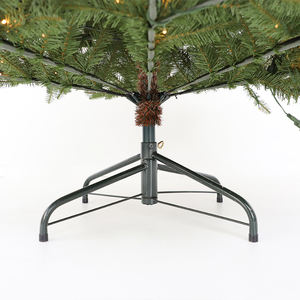 2025 Longstar Full Brunches PE PVC Árbol <span class=keywords><strong>de</strong></span> Navidad verde mixto con soporte <span class=keywords><strong>de</strong></span> árbol estable y luces LED blancas cálidas - Product Image 6