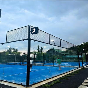 Terrain de padel personnalisé par le fabricant avec couverture en tente PVC, terrain de padel panoramique, terrain de paddle-tennis double - Product Image 6