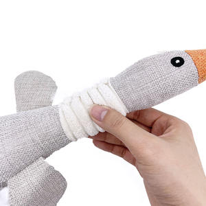 ของเล่นสุนัขทำจากผ้าลินินของเล่นสำหรับกัดแทะของสัตว์ขนห่านมีเสียงสำหรับสุนัขวัสดุผ้าฝ้ายใหม่ - Product Image 3