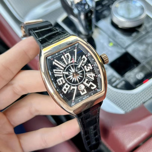 นาฬิกาข้อมือผู้ชายสุดหรู รุ่น Yachting Tonneau ปี 2026 ตัวเรือนสแตนเลส หน้าปัดสีน้ำเงิน ดีไซน์เข็มทิศ สายหนัง นาฬิกาสปอร์ต - Product Image 5