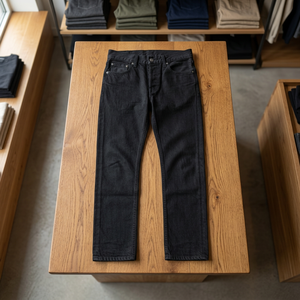 Black Denim <b>Jeans</b> Straight Leg <b>Men</b> Casual Streetwear Pants - Product Image 3