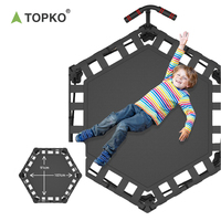 Mini trampoline de haute qualité TOPKO, trampoline d'exercice avec barre de maintien, équipement de fitness pour adultes et enfants, trampoline de saut