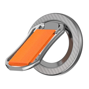 Mobile Phone <b>Holder</b> Magnetic Desk Stand With Metal Ring And Velcro Strap Universal For Apple <b>IPhone</b> Flexible Rotating Design - Product Image 1