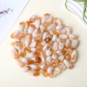 Pierre de guérison en cristal naturel poli en gros, pointe de citrine du Brésil roulée - Product Image 6