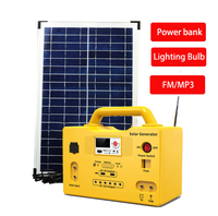 Système d'énergie portable haute efficacité 20W-50W, éclairage domestique en silicium monocristallin, contrôleur MPPT, générateur multifonction