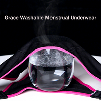 Culotte menstruelle en coton biologique Grace Oem, protection complète, lavable, durable, sous-vêtements anti-fuites pour femmes