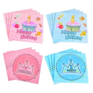 กระดาษเช็ดปากสีสําหรับงานเลี้ยงอาหารค่ํา/งานเลี้ยงวันเกิด OEM ส่วนบุคคล 1 ชั้นกระดาษเช็ดปาก - Product Image 3